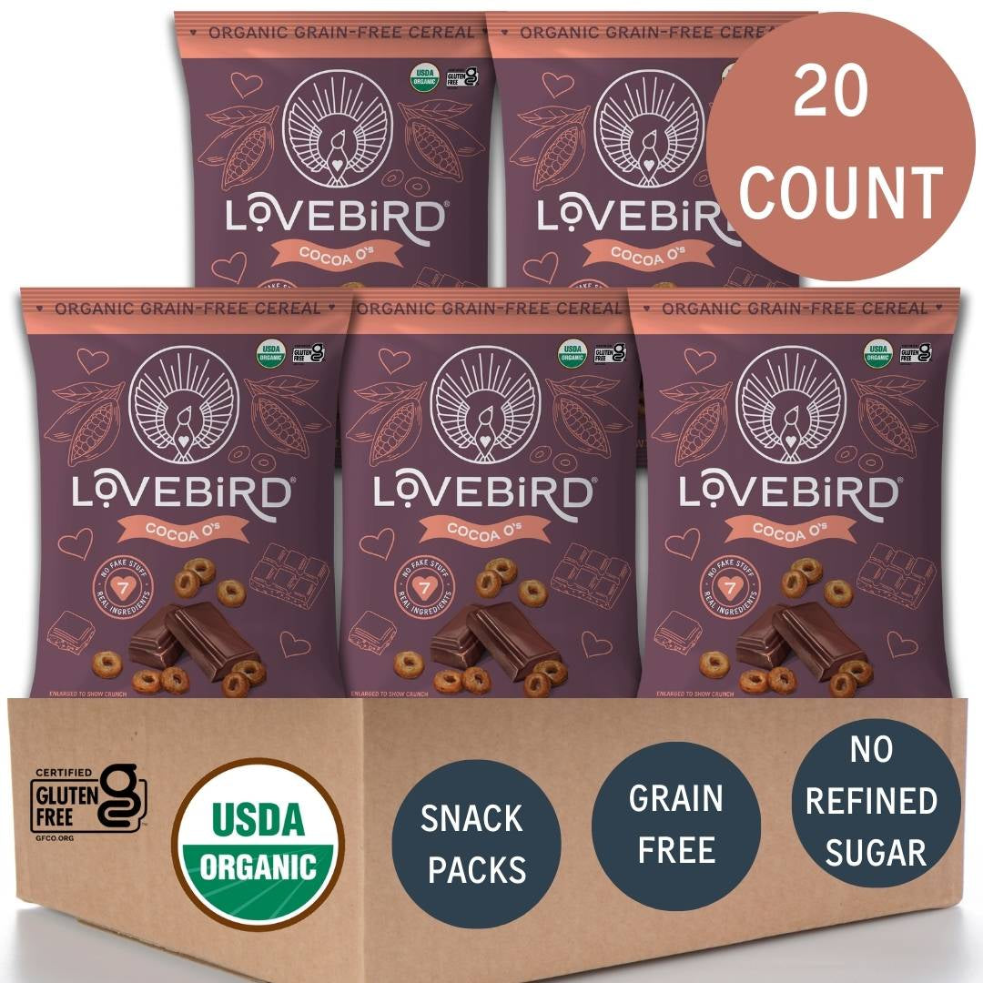 Lovebird Cereal Snack Packs 20 Count