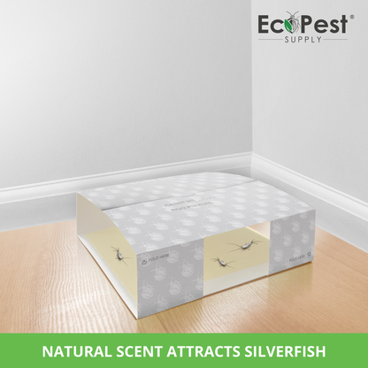 Silverfish Glue Traps – 12 Pack | Sticky Indoor Pest Control Trap for Silverfish by EcoPest Supply