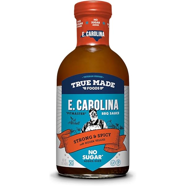 True Made Eastern Carolina BBQ Sauce Bottles - 6 bottles x 17oz case by Farm2Me
