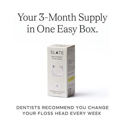 White Smooth Floss Heads