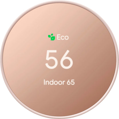 Google - Nest Smart Programmable Wifi Thermostat - Sand by Google