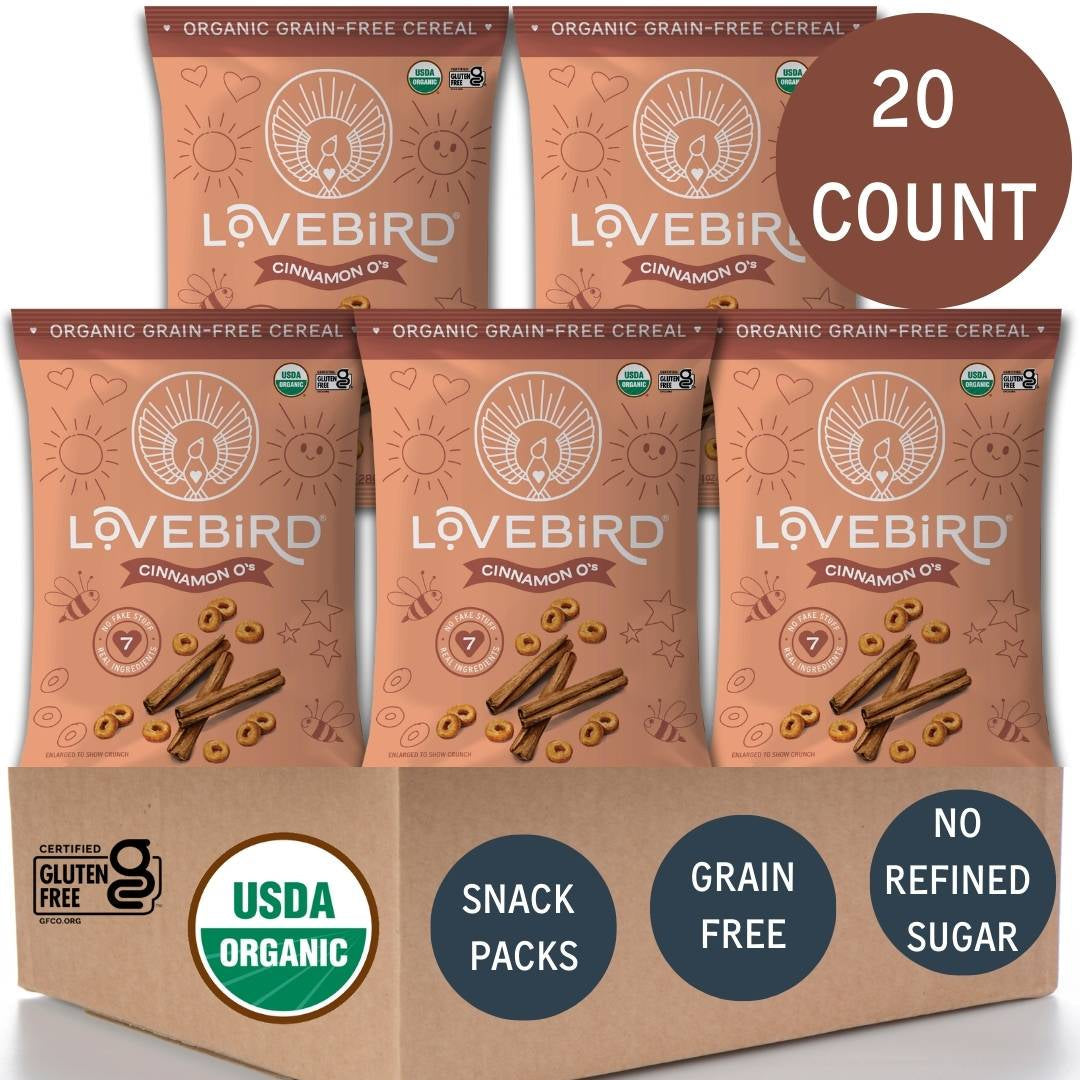 Lovebird Cereal Snack Packs 20 Count