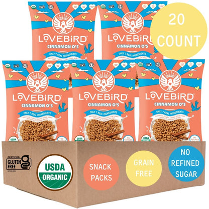Lovebird Cereal Snack Packs 20 Count