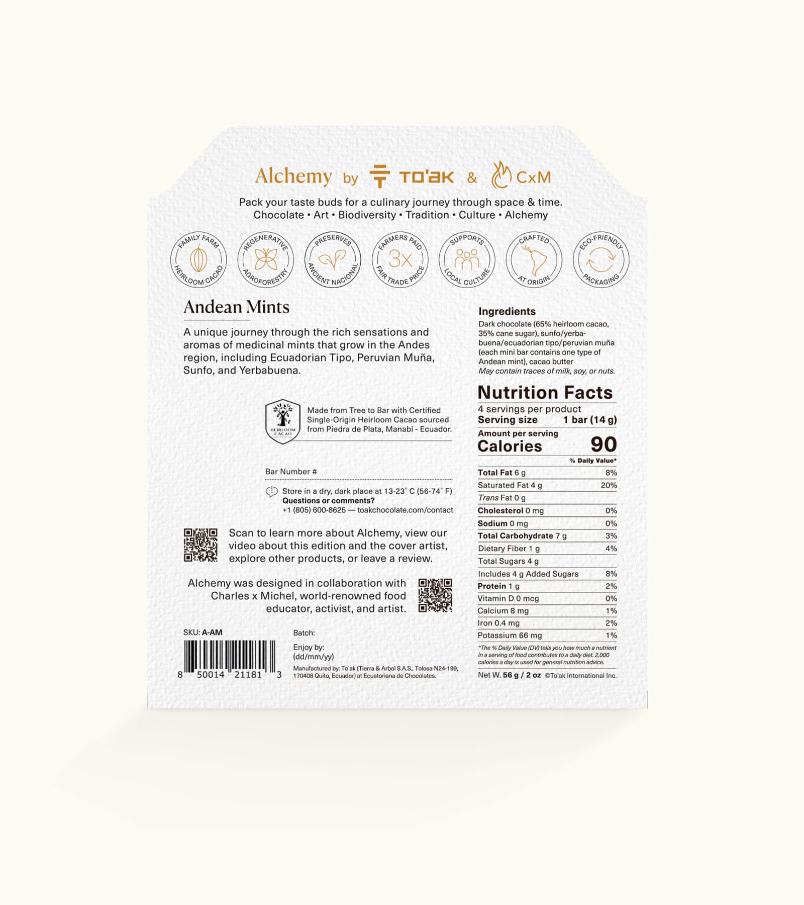 Andean Mints - Grande by To'ak Chocolate