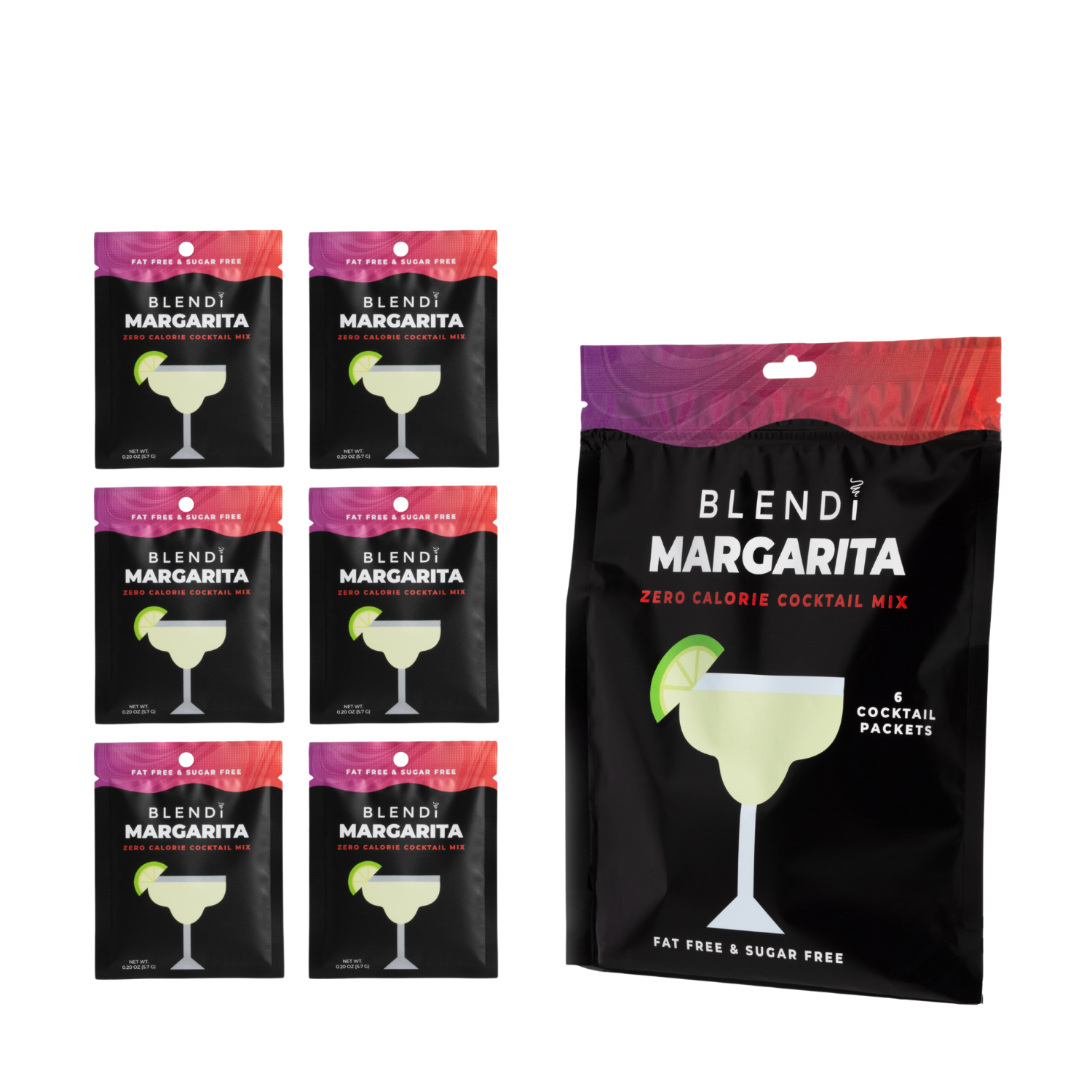 Skinny Mocktail Mixers – Guilt-Free Flavor, Zero Cal- 1 Pack (6 Count)