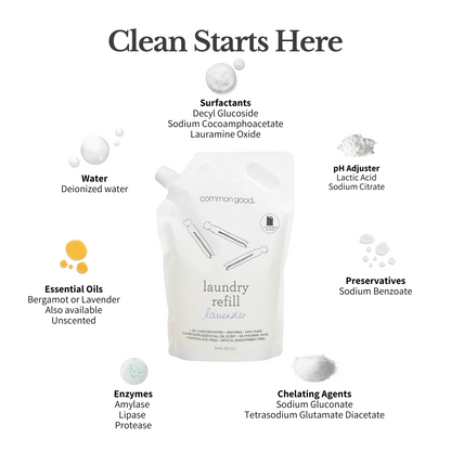 Laundry Detergent Refill Pouch, 34 Fl Oz by Common Good