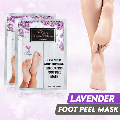 Karma Naturals lavender Foot Peel Mask - 2 Pack