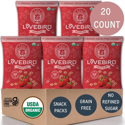 Lovebird Cereal Snack Packs 20 Count