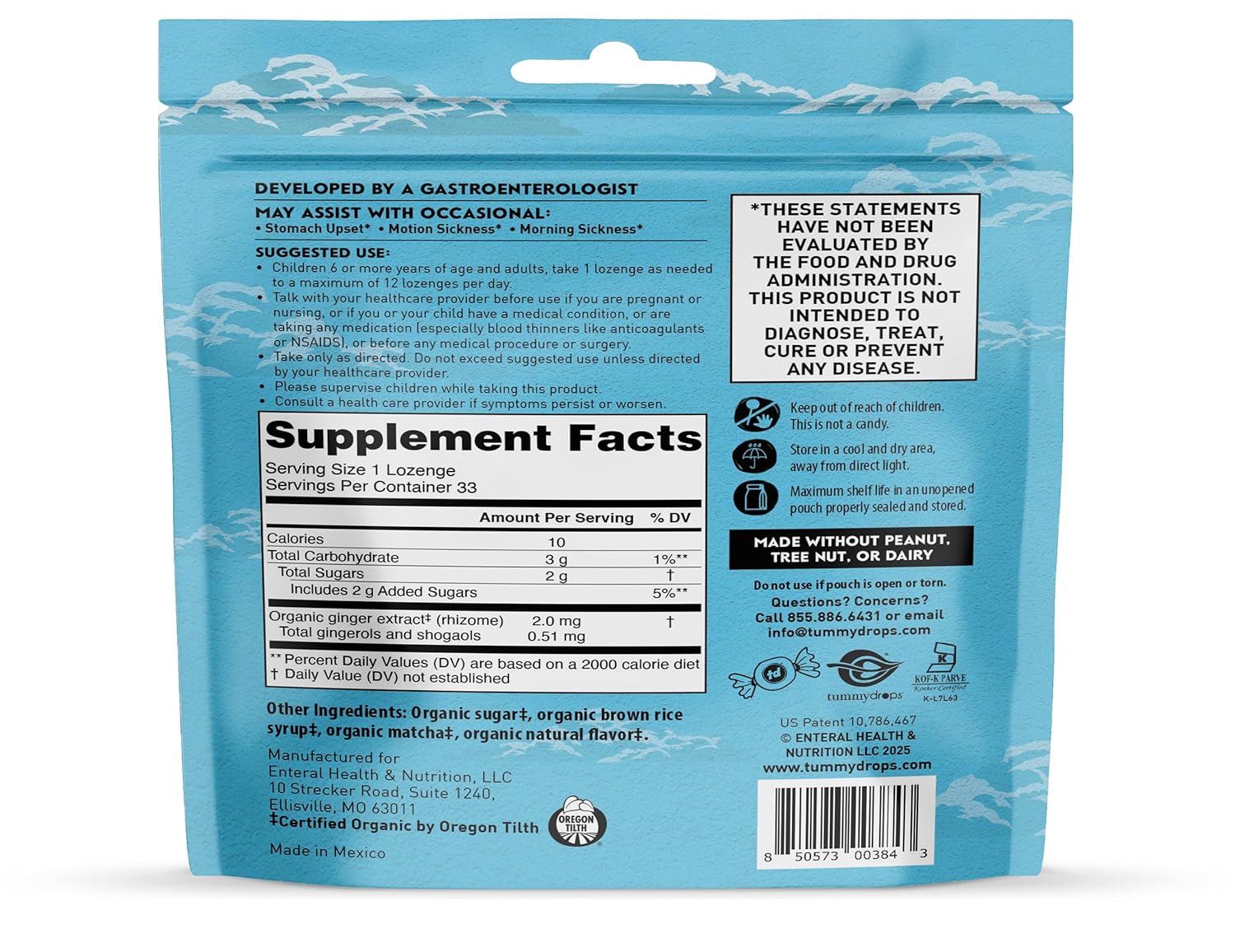 Matcha Ginger Tummydrops, 33 ct