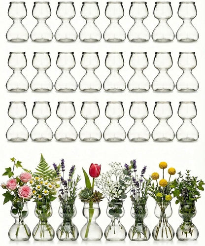 Clear Glass Bud Vases - Propagation Stations (32-Pack)