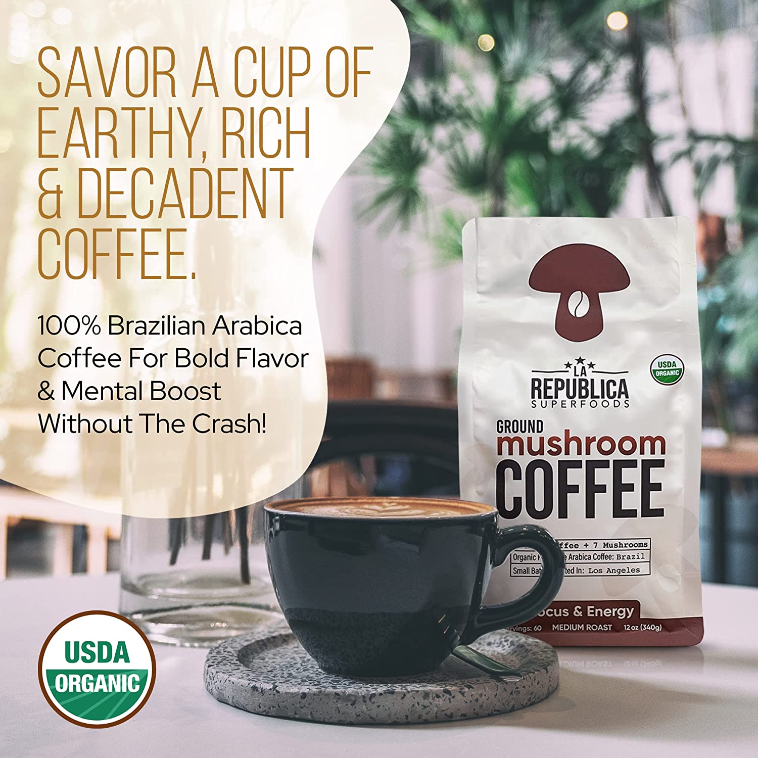 Brazilian Ground Mushroom Coffee by La Republica Superfoods