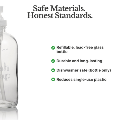 Laundry Detergent Empty Glass Bottle, 16oz by Common Good