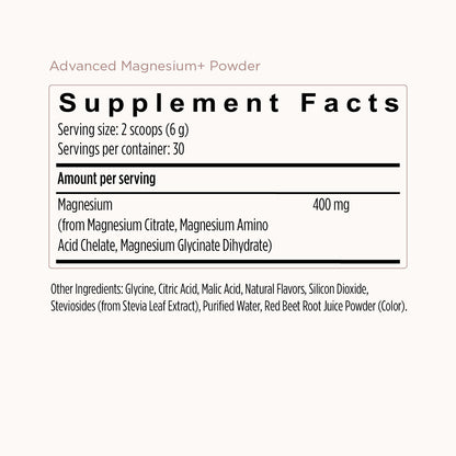 Advanced Magnesium+ Powder - Raspberry Lemonade