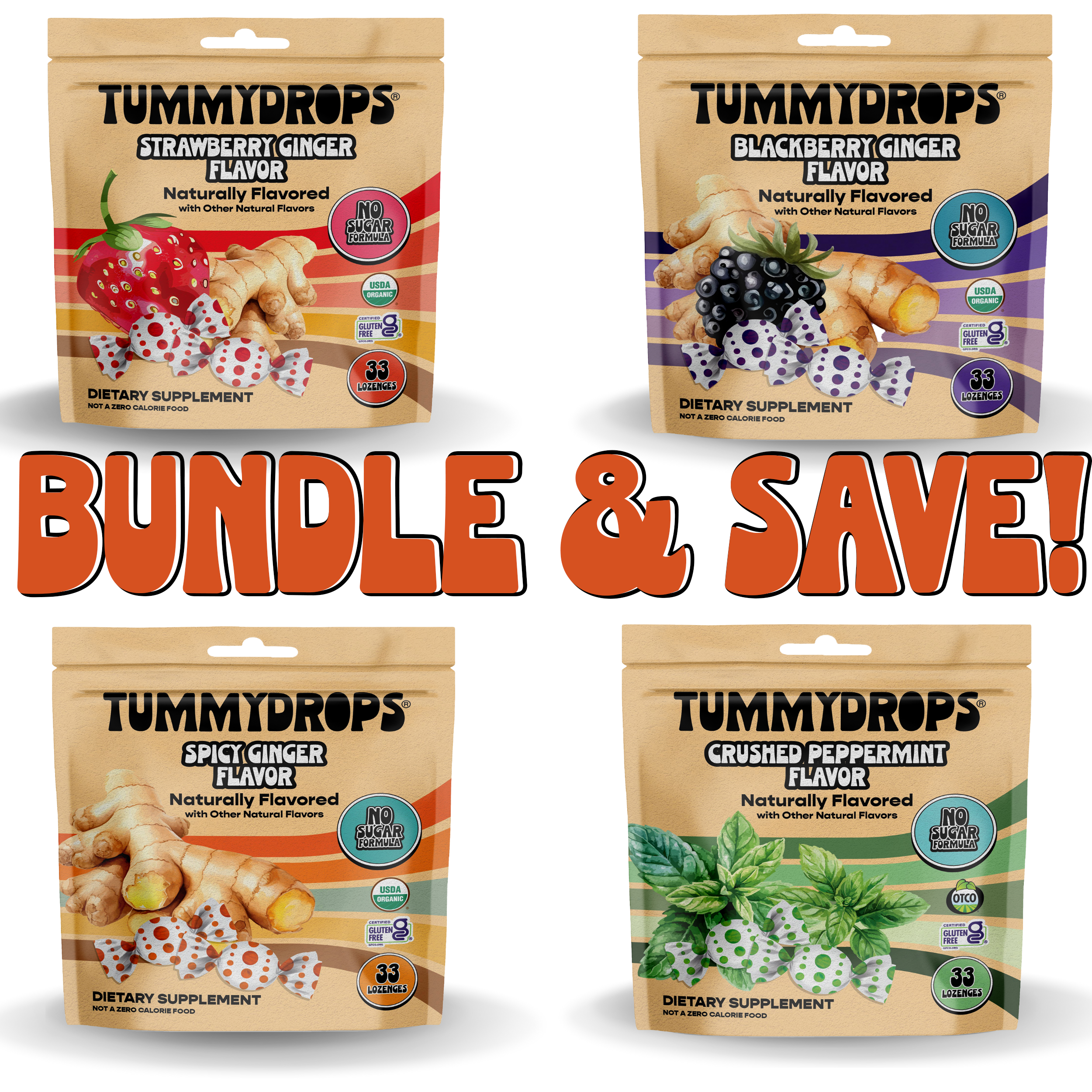 The No Sugar Tummydrops Collection.  BUNDLE & SAVE 25%.  YES!!!