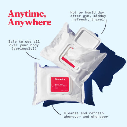 Whole Body Deodorant Wipes by Duradry