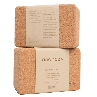 Cork Yoga Block Set by Ananday