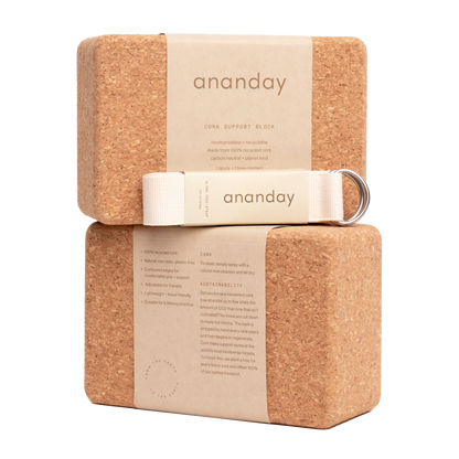 Yoga Block + Strap Set by Ananday