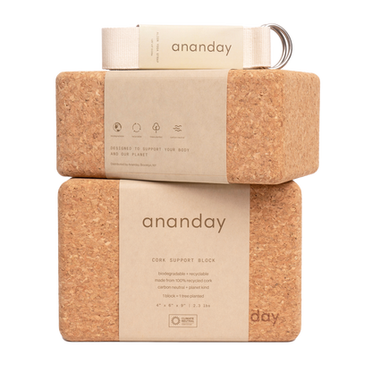 Yoga Block + Strap Set by Ananday