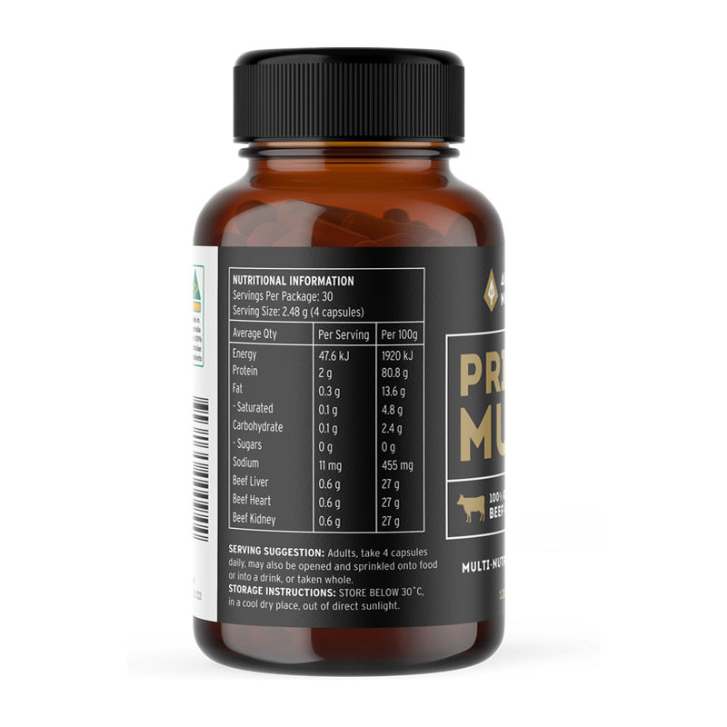Grass-Fed Beef Organ Capsules (Box of 6)