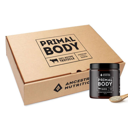 Primal Body Grass Fed Bovine Testicle Powder (Box of 6)