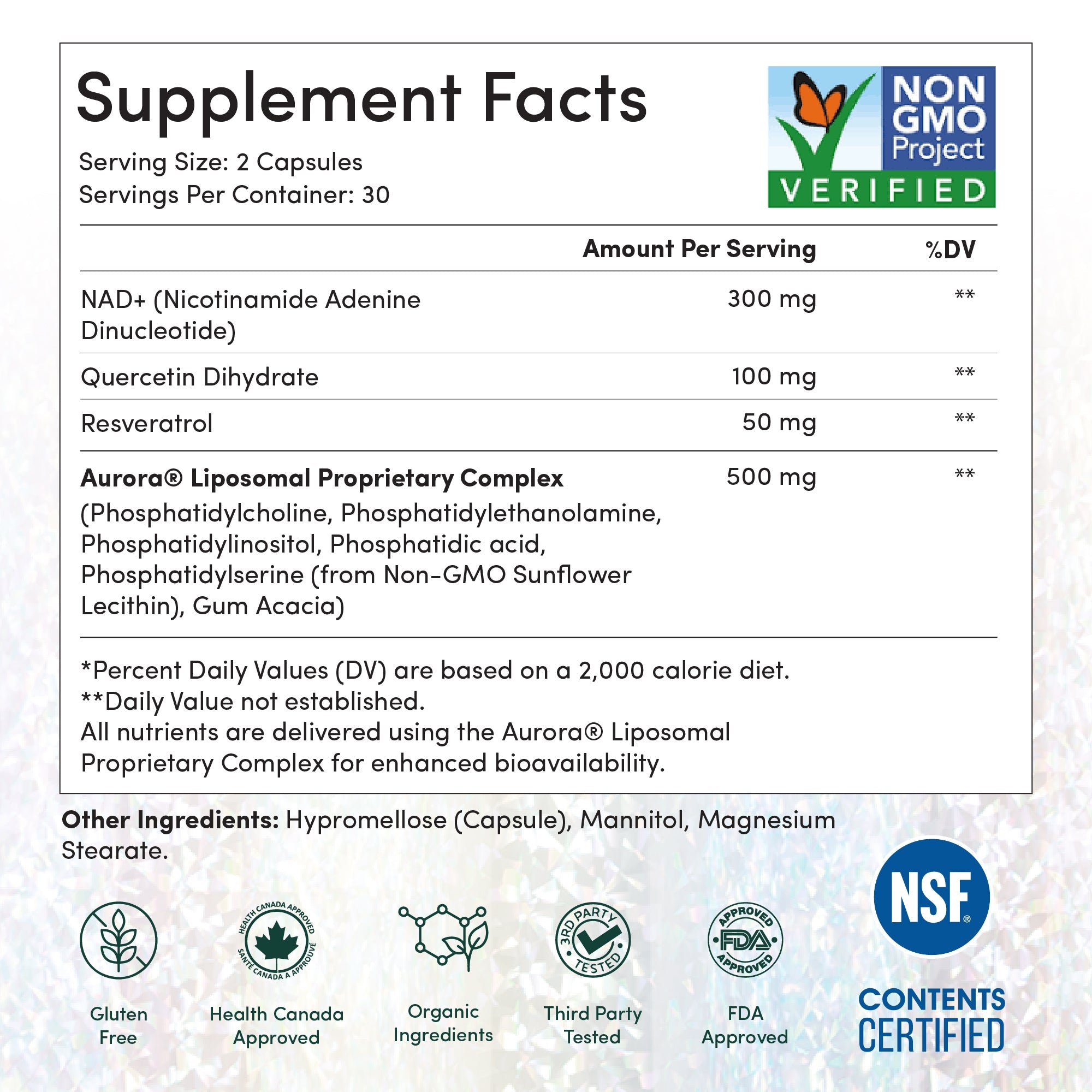 Liposomal NAD+ Capsules