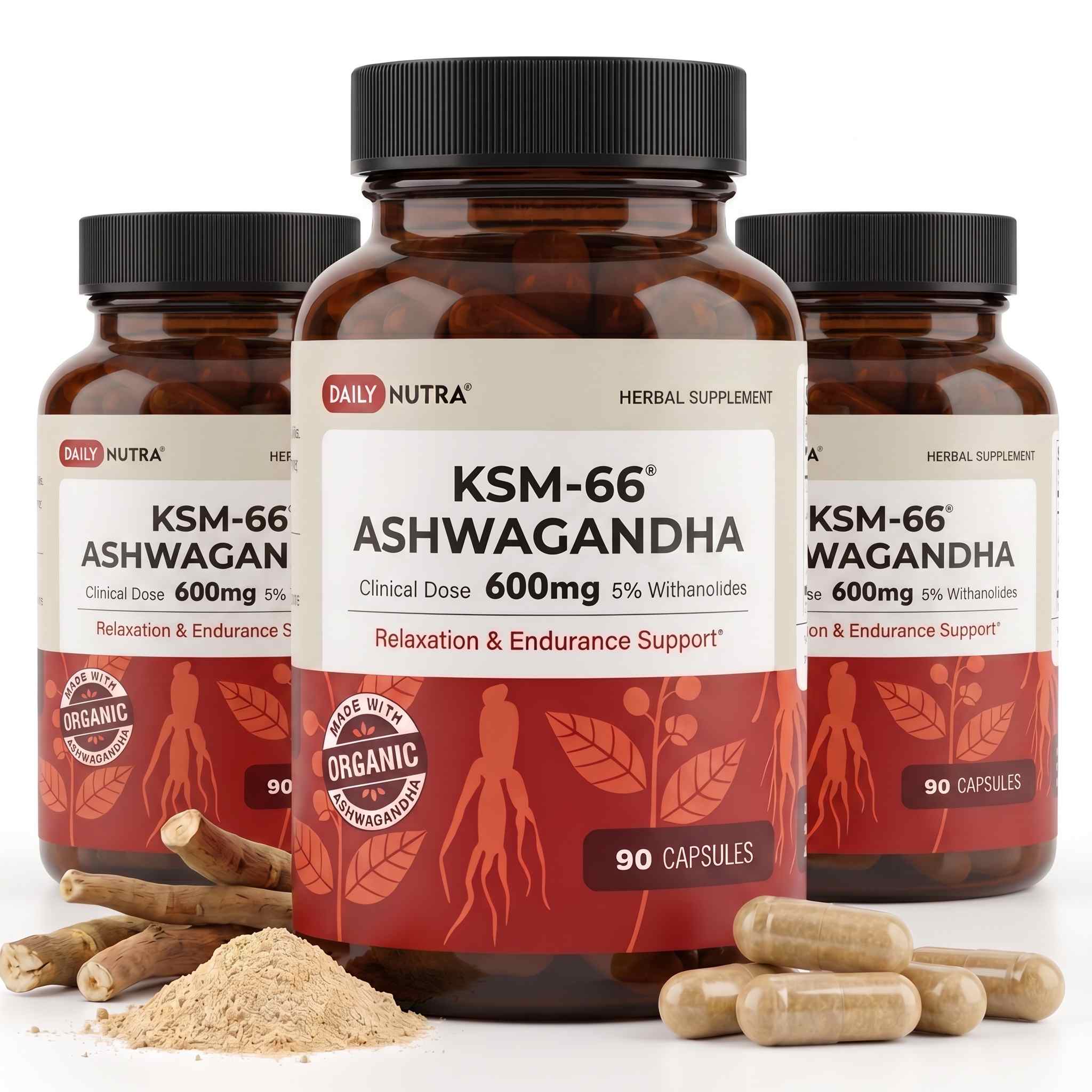 Daily Nutra KSM-66 Ashwagandha 600mg Capsules