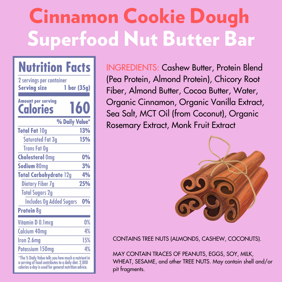 Cinnamon Cookie Dough ENERGY (12 Count) 🍪 by B.T.R. Bar