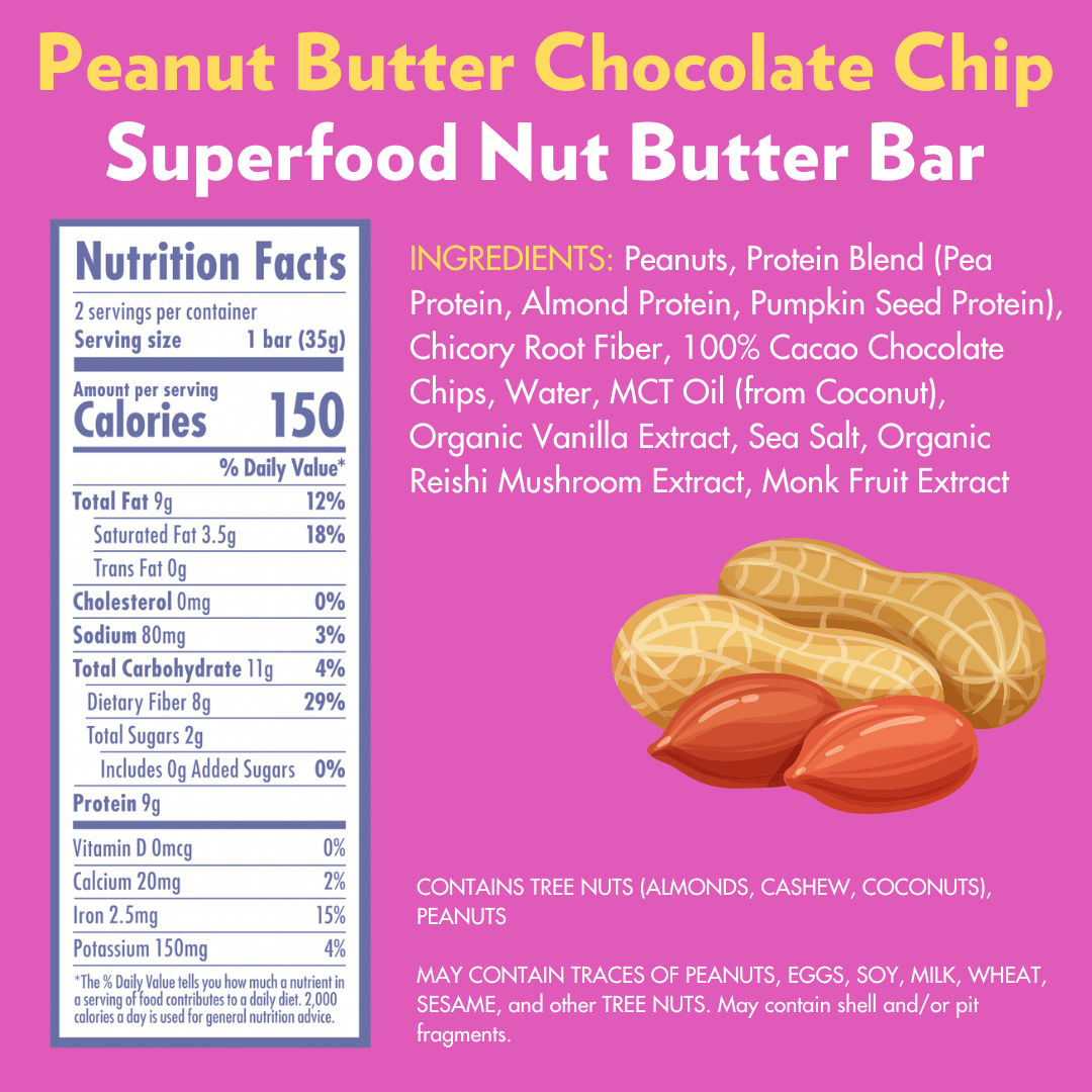 Peanut Butter Chocolate Chip BLISS (12 Count) 🥜 by B.T.R. Bar