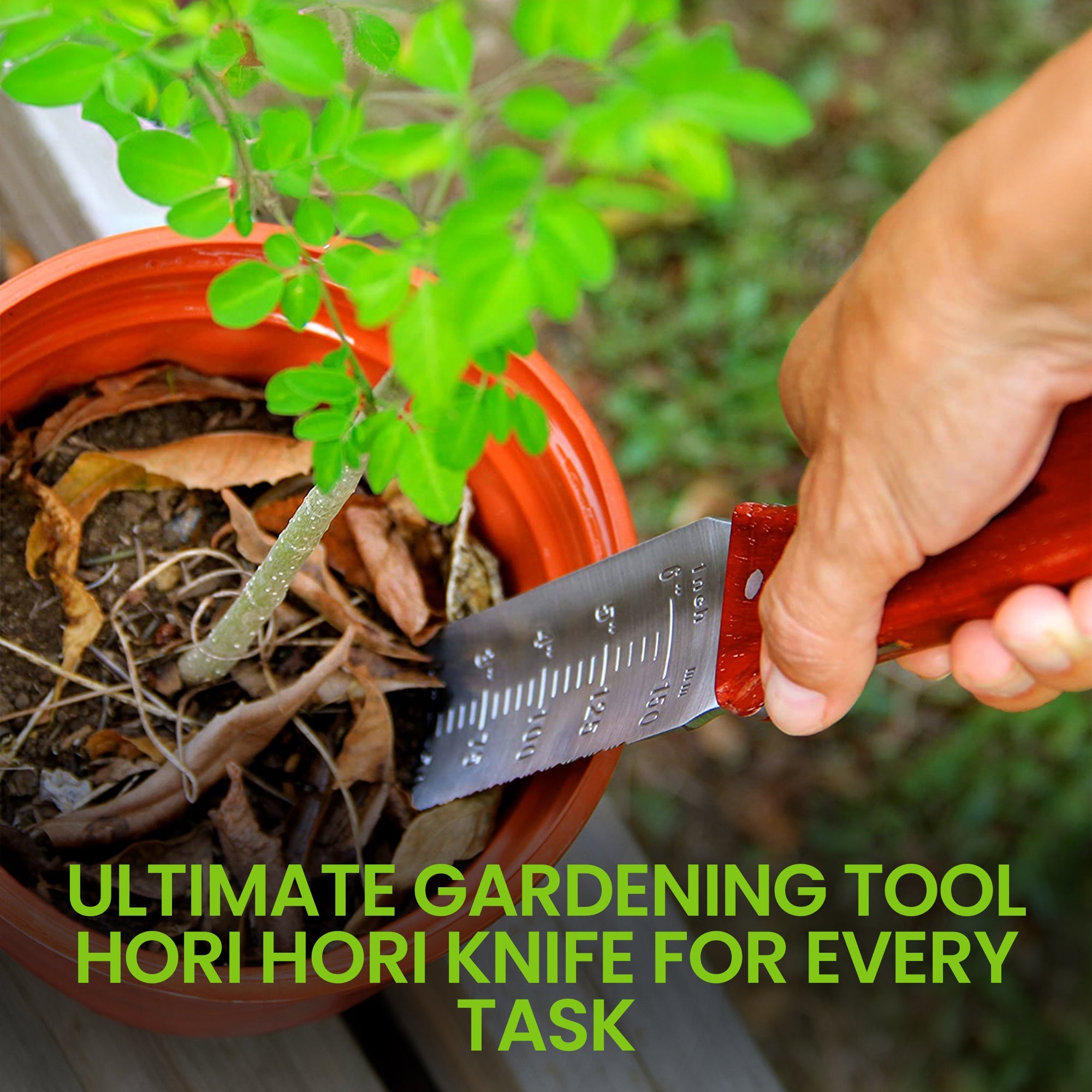 4pc Garden Tool Set – Trowel, Cultivator, Hand Rake & Hori Hori Knife