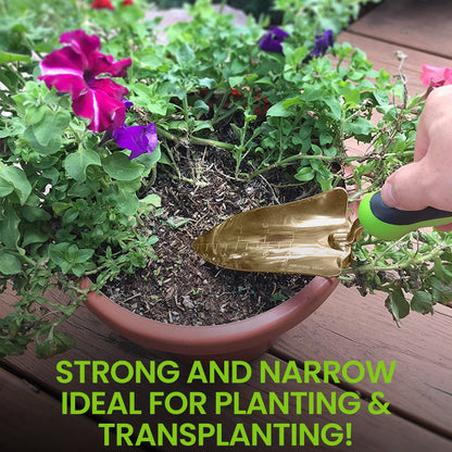 3pc Titanium Garden Tool Set – Scoop, Transplanter & Dandelion Weeder