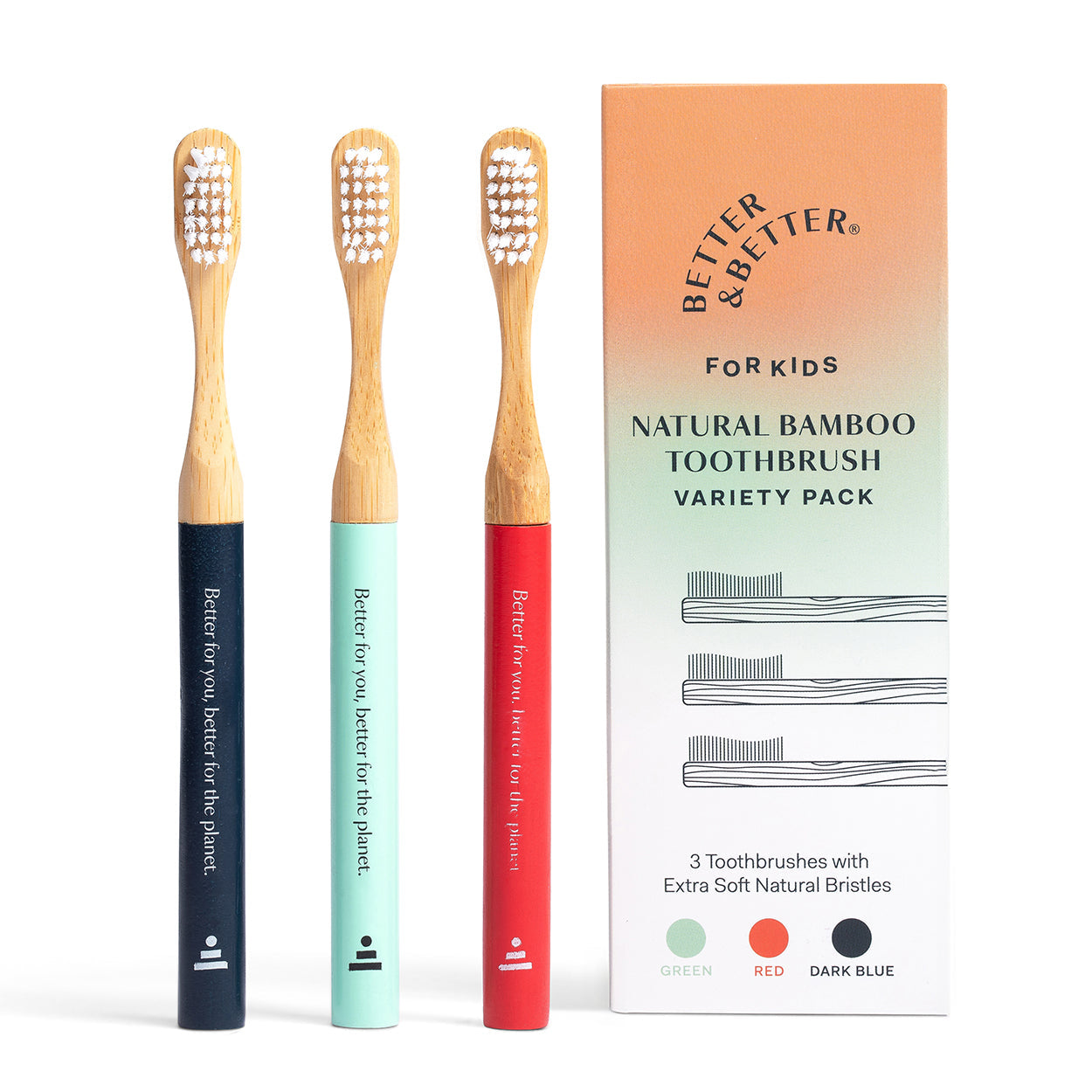 Kids Natural Bamboo Toothbrush by Better & Better