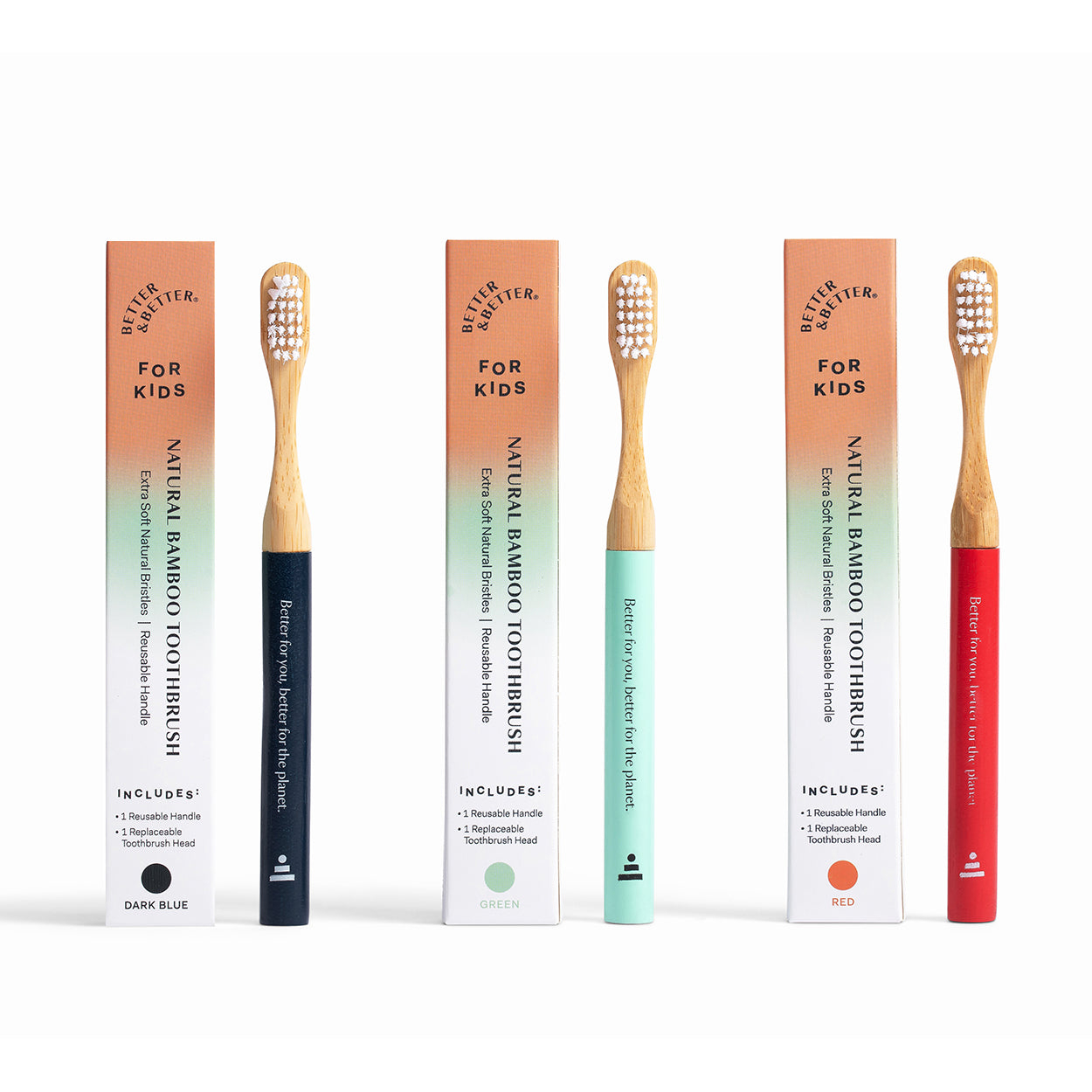 Kids Natural Bamboo Toothbrush by Better & Better