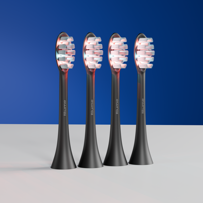 Illume Sonic Toothbrush Replacement Heads with 6 LEDs - Compatible with Illume Brush