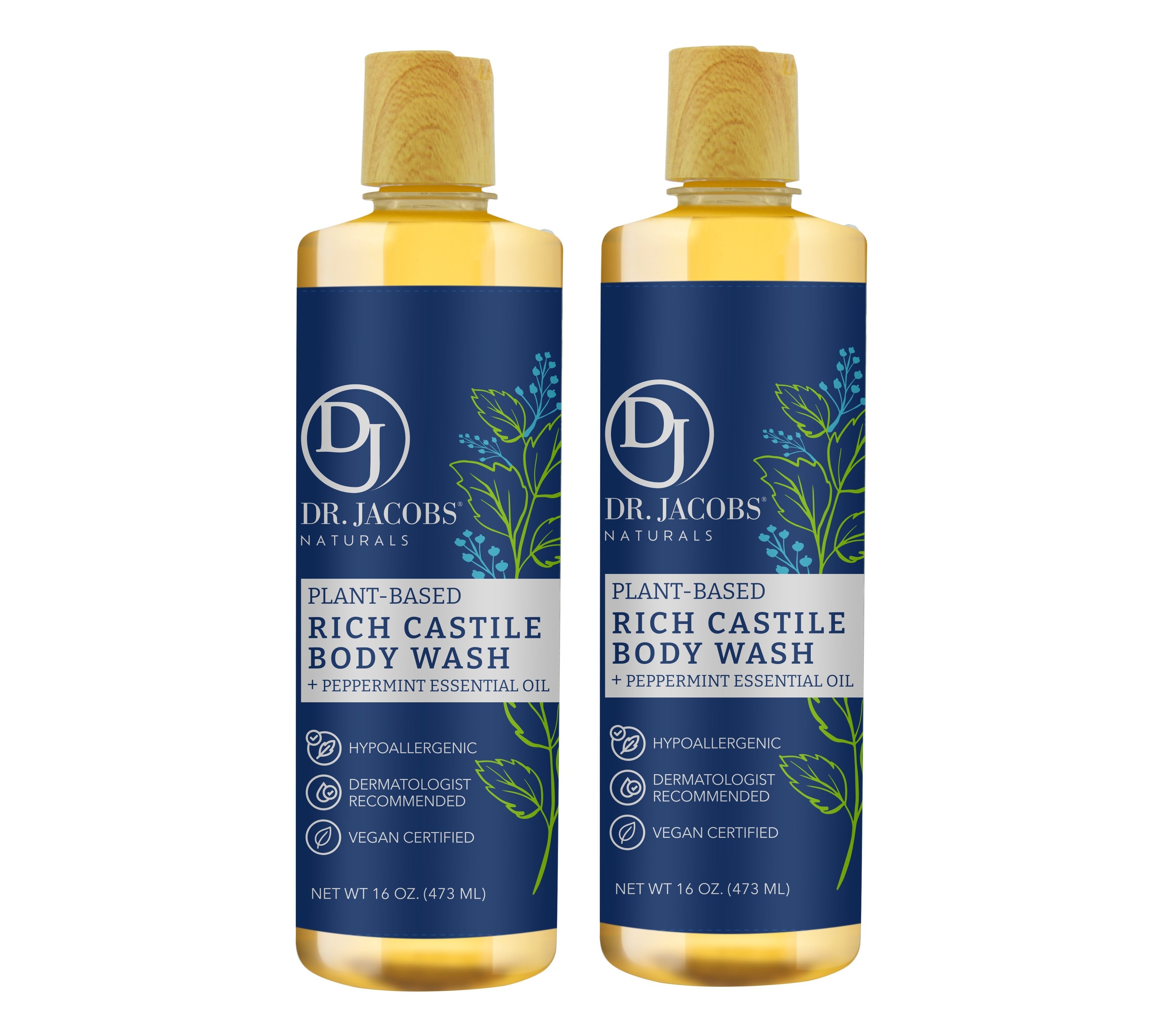 Peppermint Castile Body Wash by Dr. Jacobs Naturals