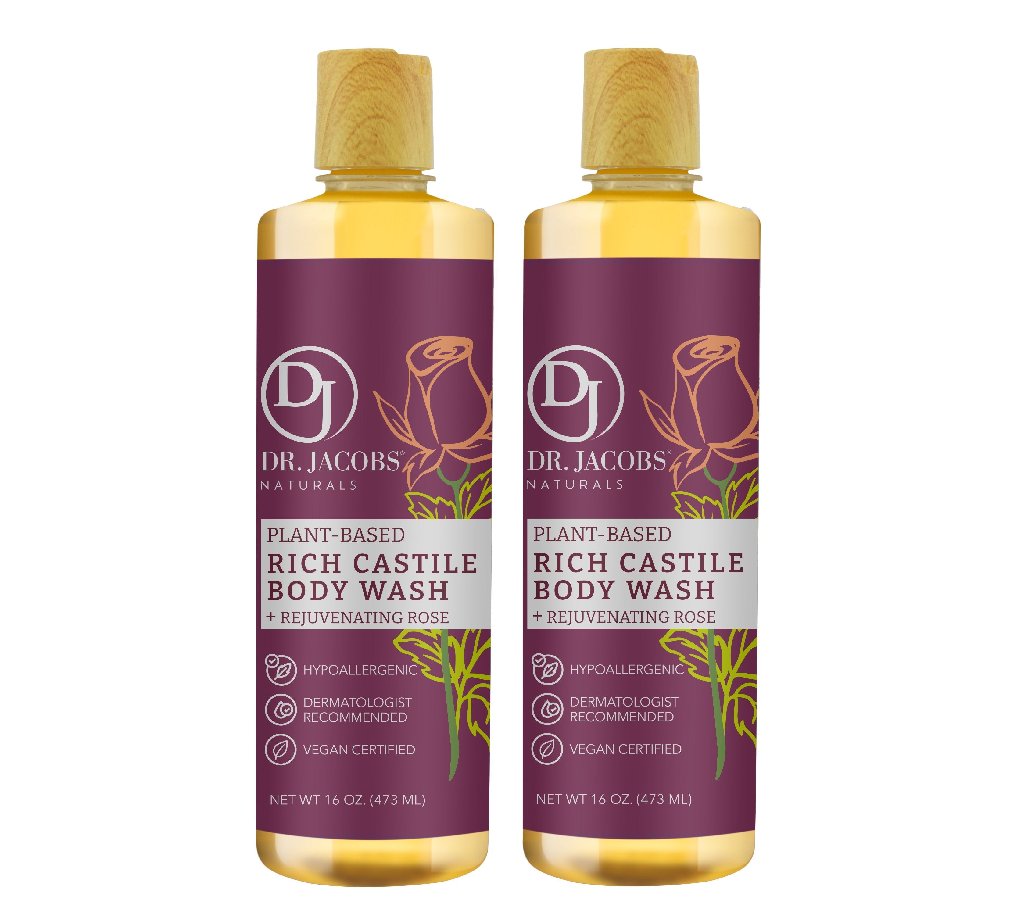 Rose Castile Body Wash by Dr. Jacobs Naturals