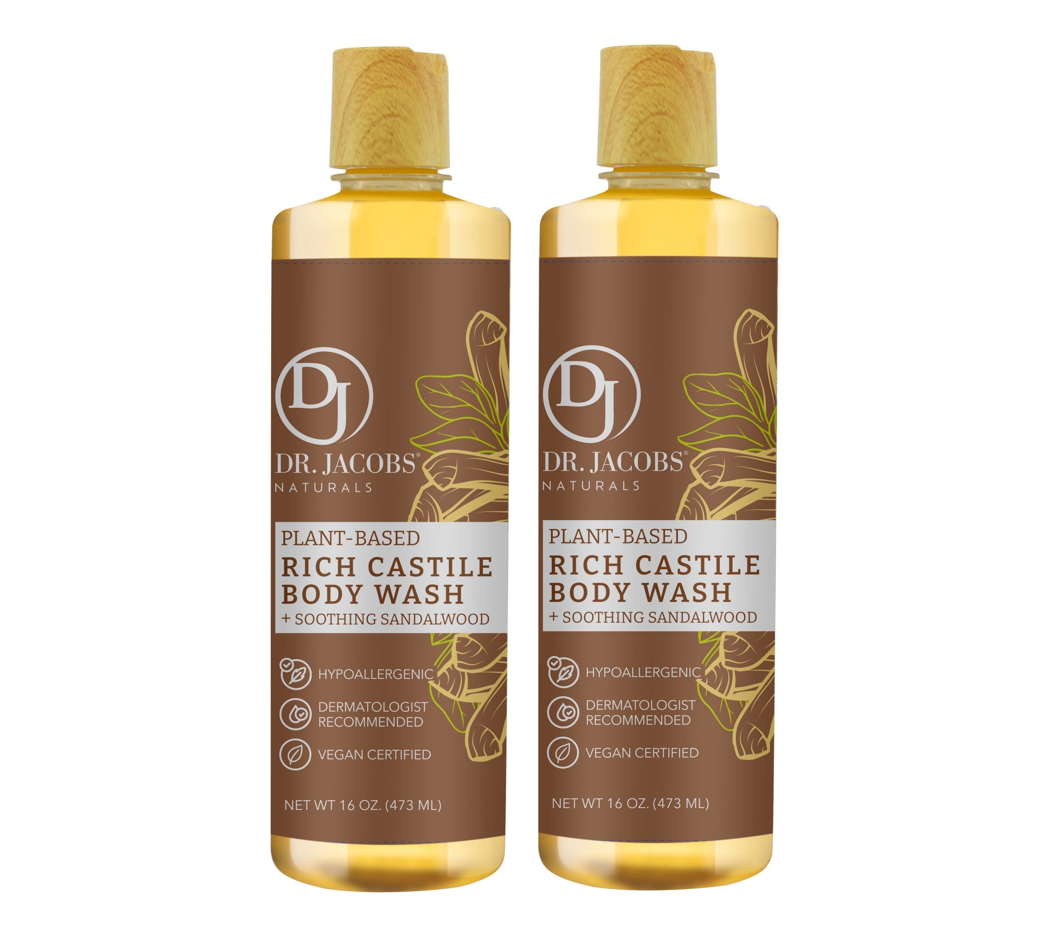 Sandalwood Castile Body Wash by Dr. Jacobs Naturals