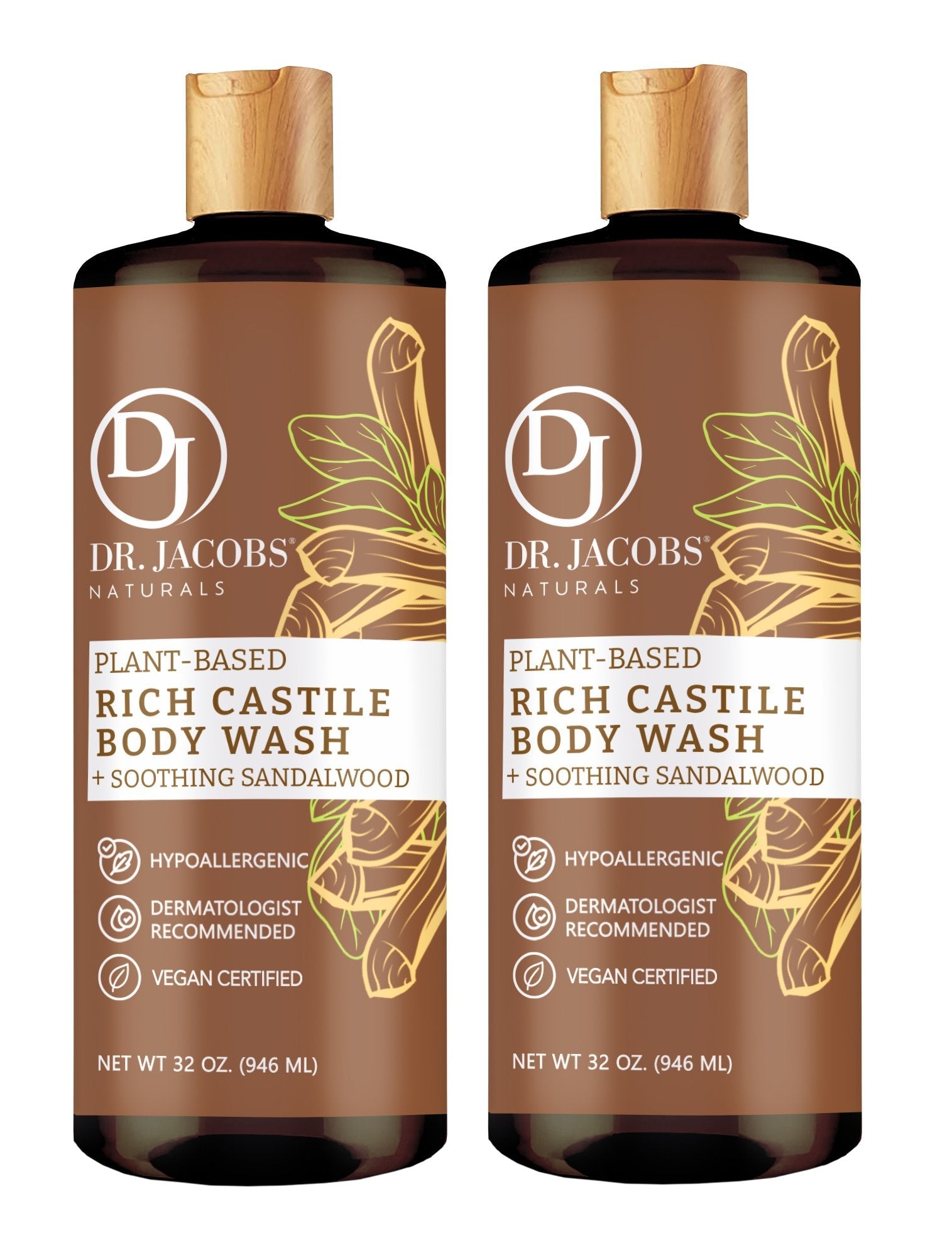 Sandalwood Castile Body Wash by Dr. Jacobs Naturals