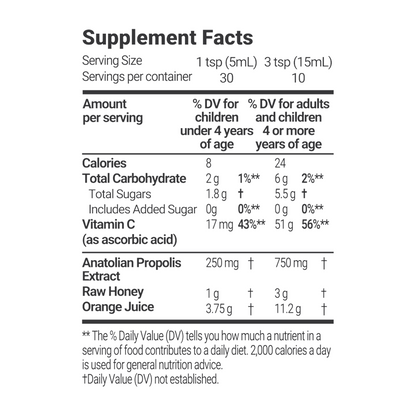 Propolis+VitC+Honey Cough Syrup (Children & Adults)