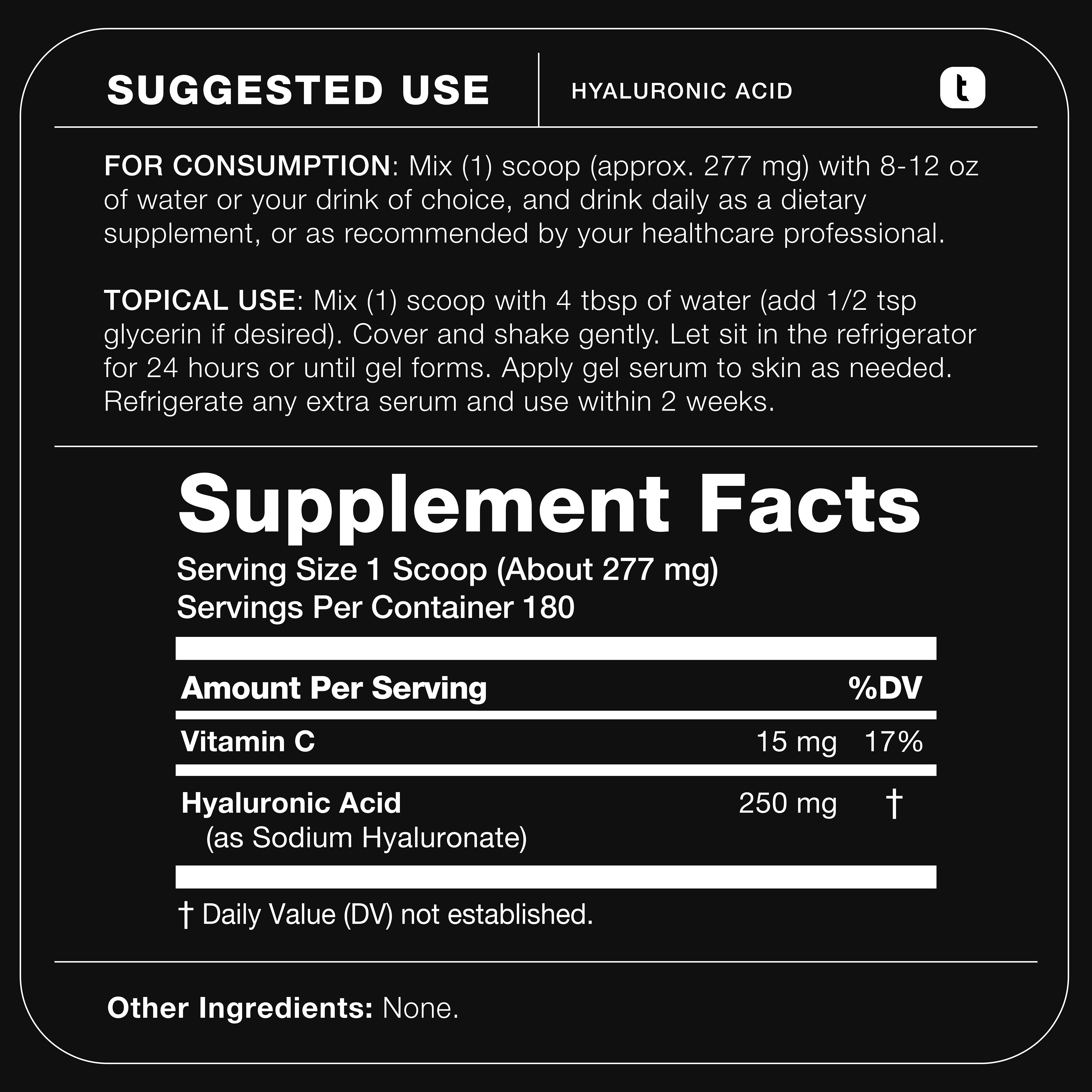 Hyaluronic Acid Powder 95%