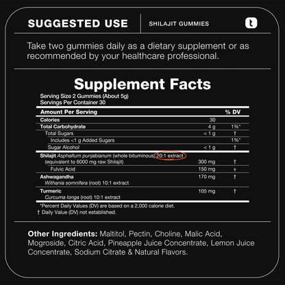 Shilajit Gummies 50%