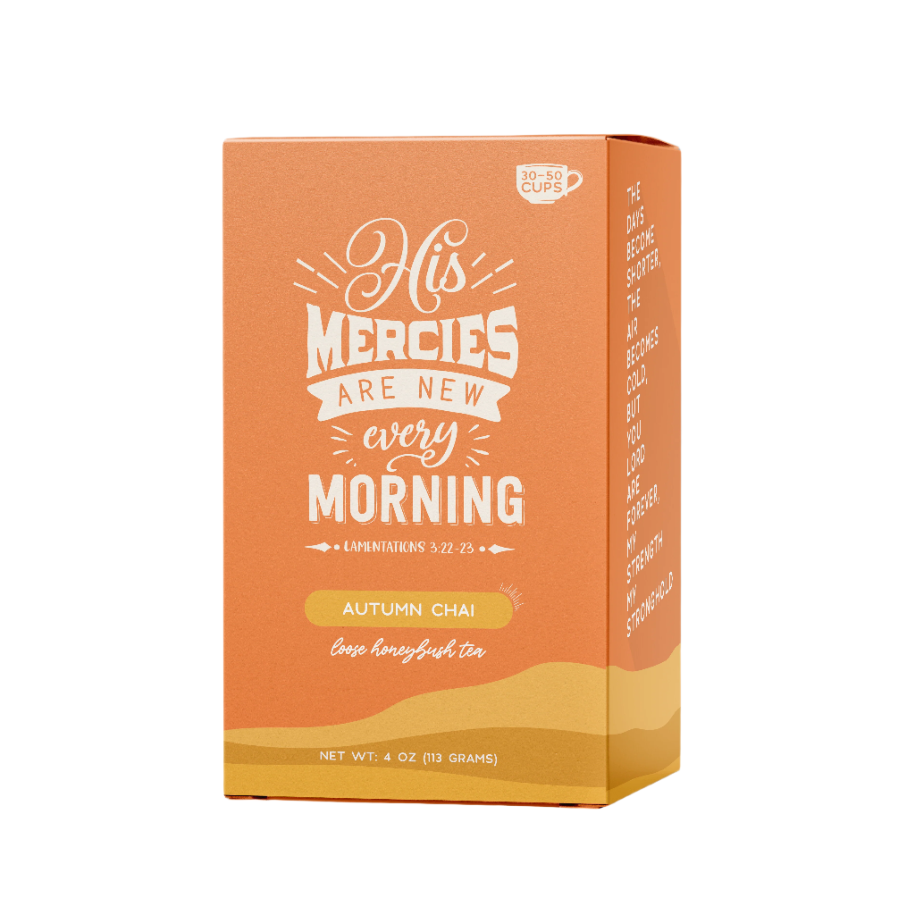 Bible Verse Tea "His Mercy's Are New Every Morning" by Little Prayer Tea Company