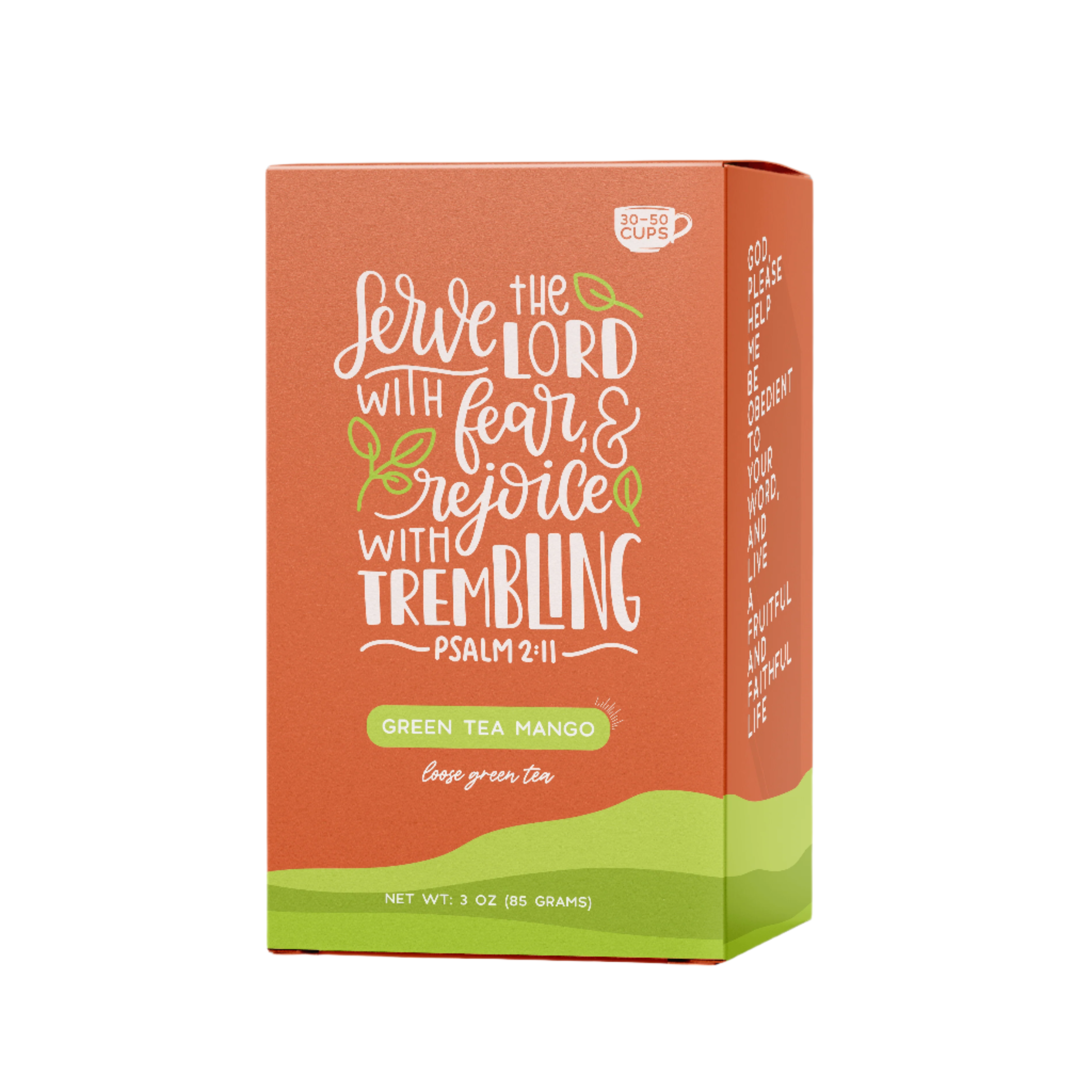 Bible Verse Tea "Serve The Lord" Green Tea With Mango by Little Prayer Tea Company