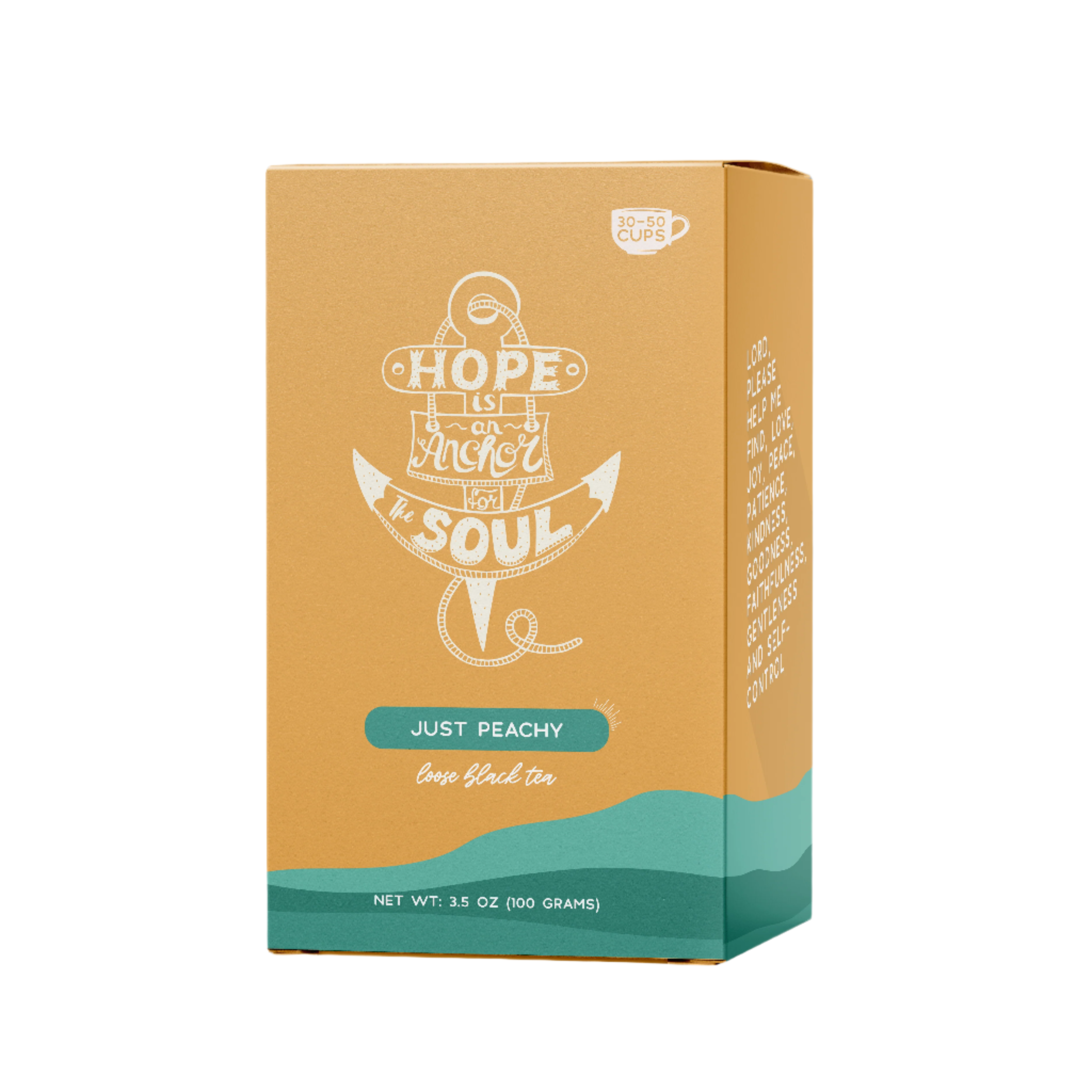 Bible Verse Tea "Hope Is An Anchor" Peach Black Tea by Little Prayer Tea Company
