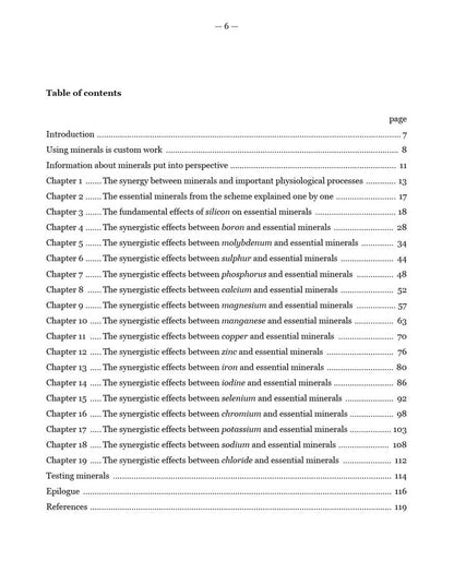 The Synergy Between Minerals and Important Physiological Processes