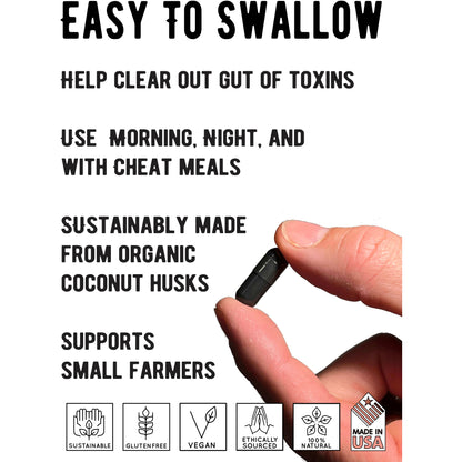 Wholesale of 10 - Activated Charcoal Capsules, 120ct