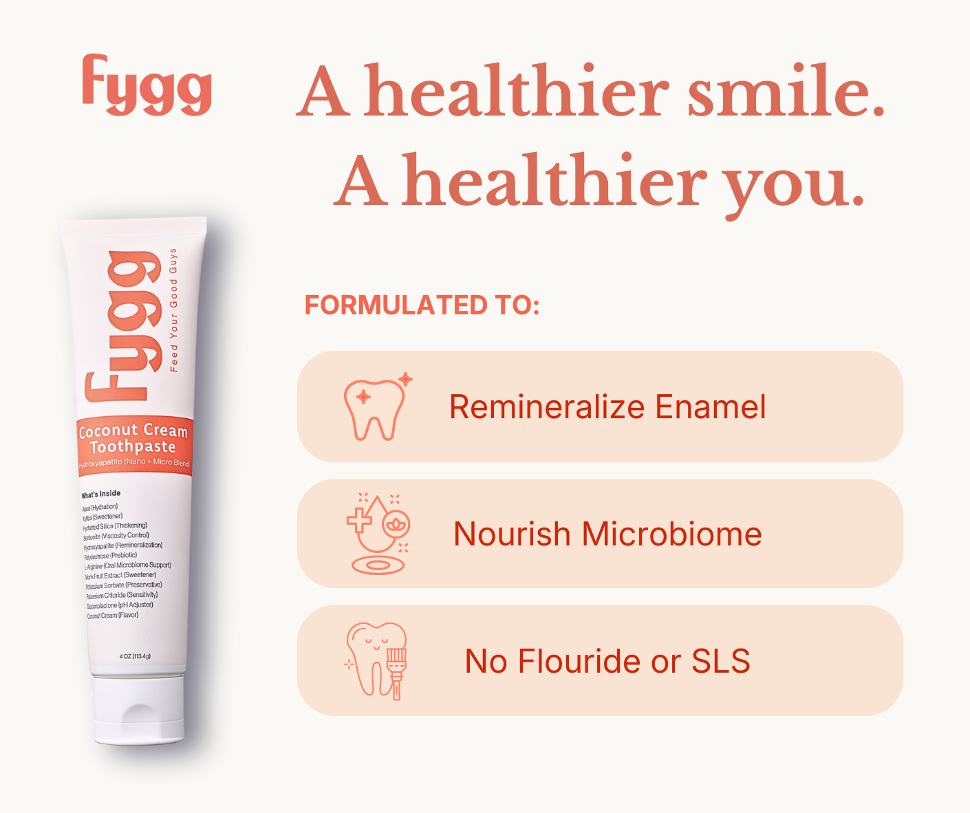 Nano-Hydroxyapatite Toothpaste with Prebiotics | Coconut Cream
