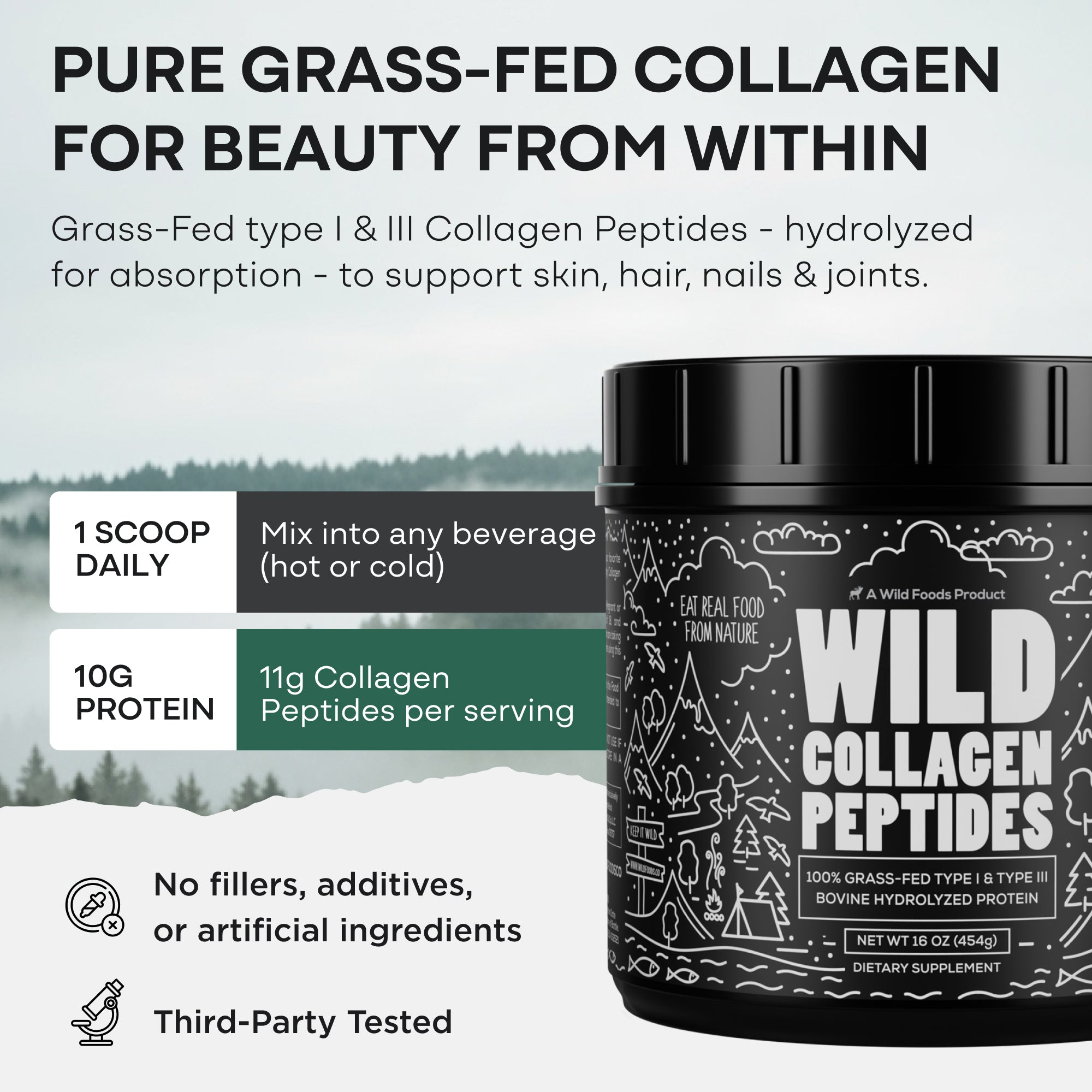 Wholesale of 10 - Wild Collagen Peptides Powder, 16oz