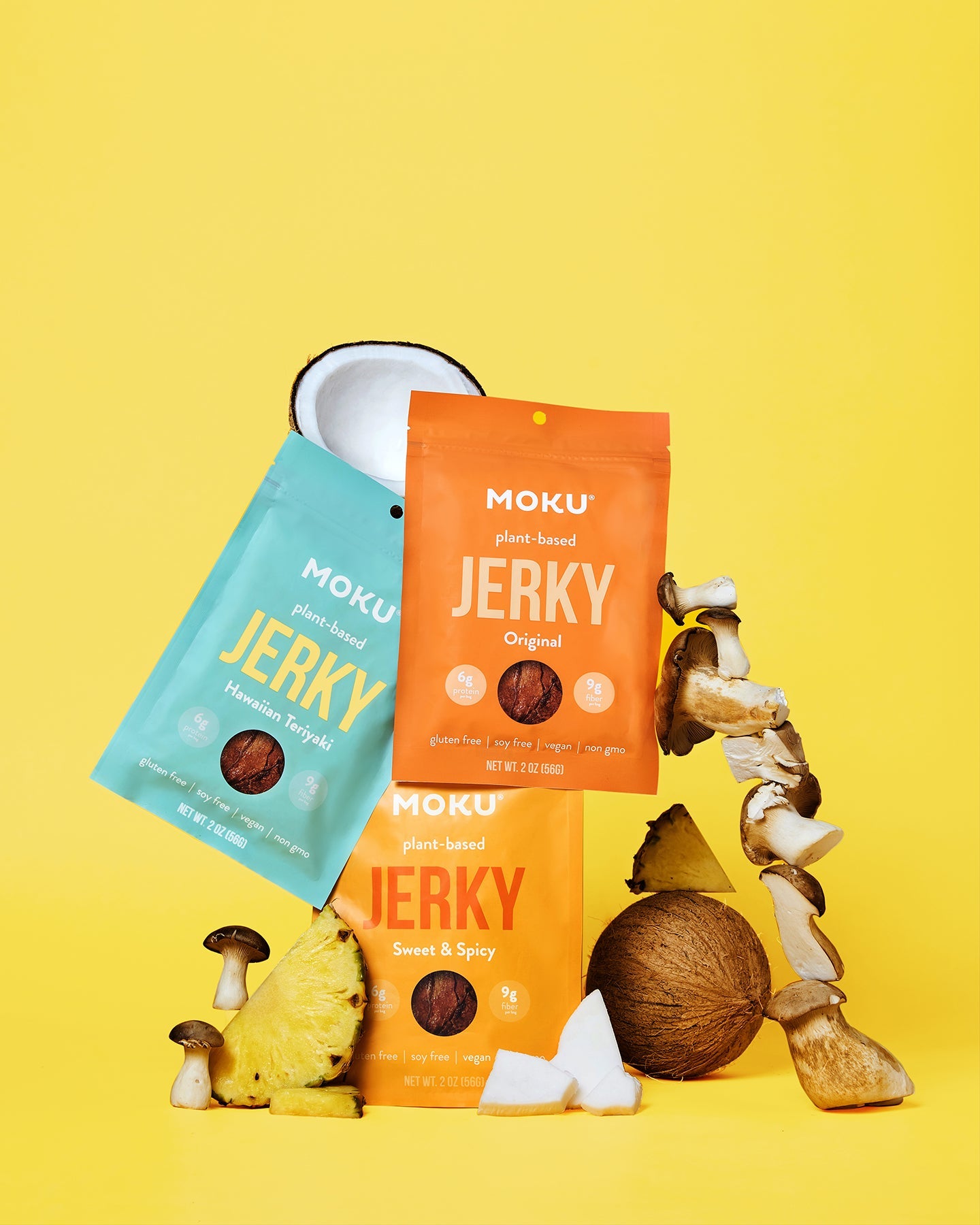 Hawaiian Teriyaki Mushroom Jerky by Moku Foods