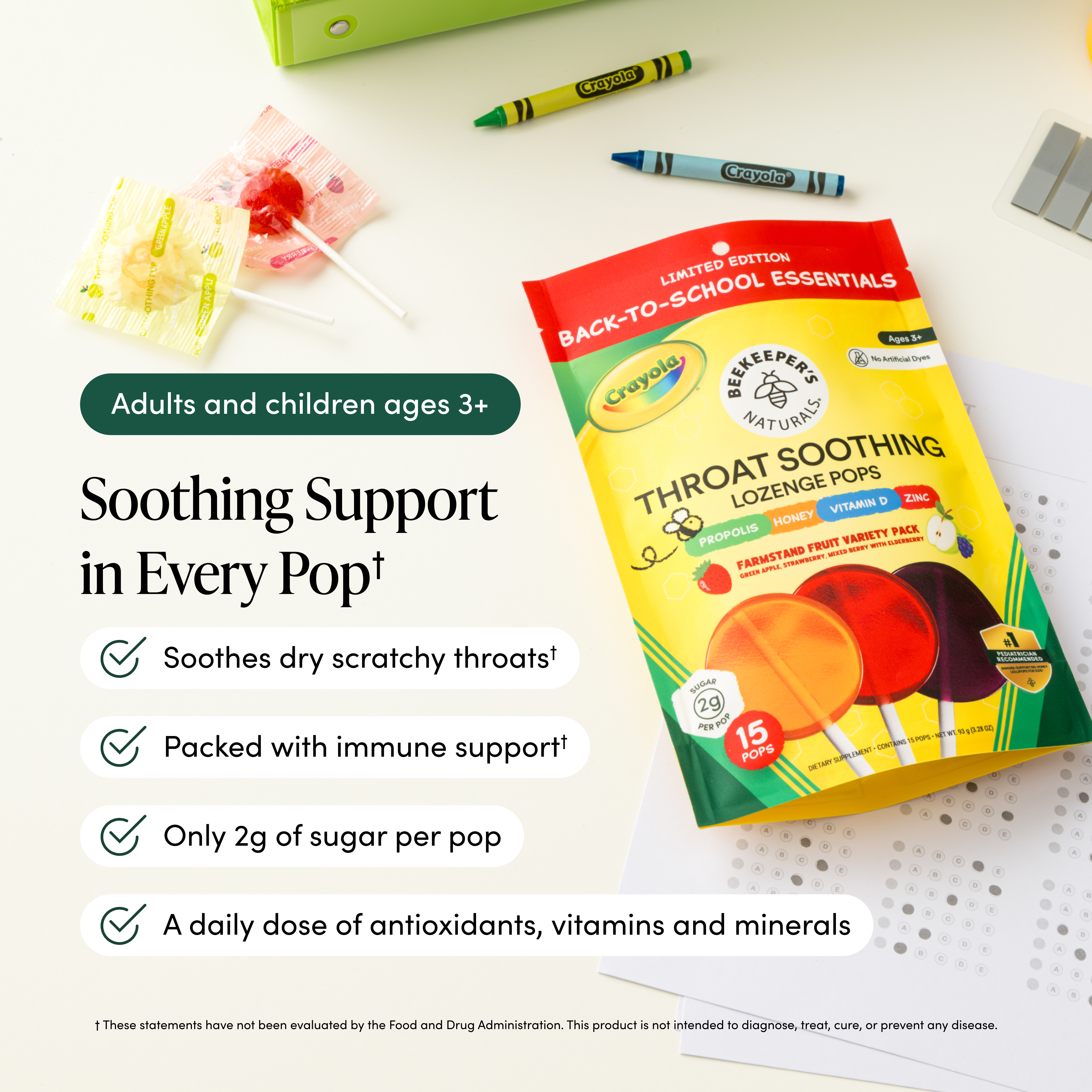 Limited Edition: Crayola x BKN Throat Soothing Lozenge Pops