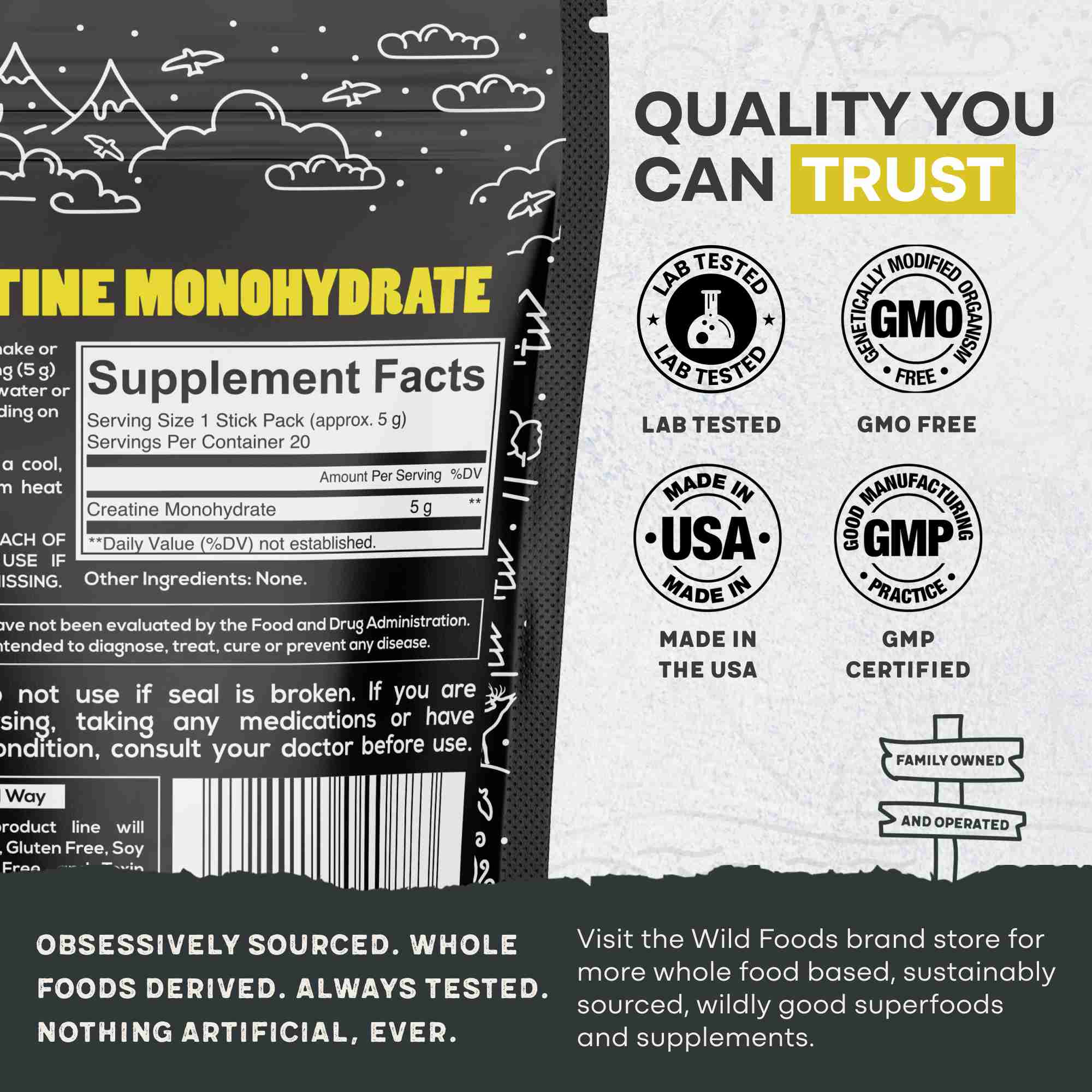 Wholesale of 10 - Wild Creatine Monohydrate, 20 Servings